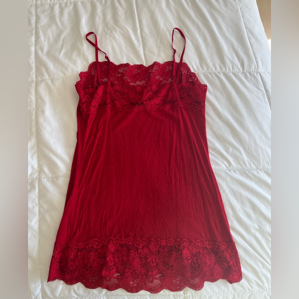 Red Lace Cami - Picture 2 of 4